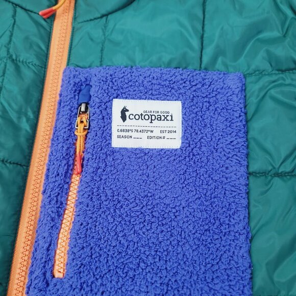 Cotopaxi Men's Green Blue Trico Hybrid Insulated Fleece Puffer Vest Size XS - Picture 6 of 11